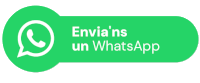 Botó verd amb el logotip de WhatsApp i el text ‘Envia’ns un WhatsApp’ per contactar.
